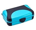 LockerMate by Bostitch Hard Pencil Case, Durable Plastic Pencil Box, Kid-Friendly Design, Blue & Black
