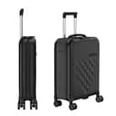 ROLLINK Foldable Flex 360 Carry-On Suitcase 21” – Hardshell Luggage, Double Spinner Wheels, TSA Lock, Lightweight & Durable Travel Case – Scratch, Water & Impact Resistant (Black)