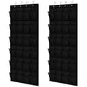 GORILLA GRIP Over the Door Shoe Organizer, 24 Large Pockets, Black 2 Pack