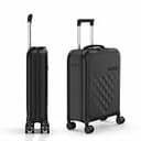 ROLLINK Foldable Flex 360 Carry-On Suitcase 21” – Hardshell Luggage, Double Spinner Wheels, TSA Lock, Lightweight & Durable Travel Case – Scratch, Water & Impact Resistant (Black)
