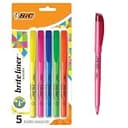 BIC Brite Liner Highlighters, Chisel Tip, 5-Count Pack, Assorted Colors