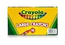 Binney & Smith Crayola(R) Large Crayon Set, Lift-Lid Box, Assorted Colors, Box Of 16