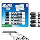 EXPO Dry Erase Markers, Low Odor Ink, Black, Chisel Tip, 4 Count - Whiteboard, Calendar, Organization, Essential Supplies for Office, School, Classroom, Teachers