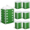 Teenyyou 6 Pcs13 Gallon Green Football Disposable Trash Cans Plastic Recycle Garbage Bins with 1 Roll Drawstring Trash Bag Disposable Bins for Parties Kitchen Football Game Outdoor Events