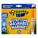 Crayola Broad Line Markers (12 Count), Washable Markers for Kids, Assorted Colors, Arts & Crafts Supplies, For Coloring Books & Art Projects, Ages 3+