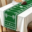 TURSTIN 13 x 72 Inch Football Table Runner Artificial Grass Decoration Turf Touchdown Party Decor for Game Days Table Centerpieces Decor Football Party Home Dining, Summer Green
