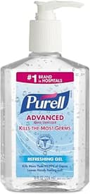 Purell 965212EA Advanced Instant Hand Sanitizer, 8oz Pump Bottle